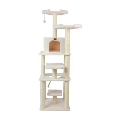 Armarkat Real Wood 78-Inch Ivory 6-Level Cat Tree