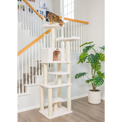 Armarkat Real Wood 78-Inch Ivory 6-Level Cat Tree