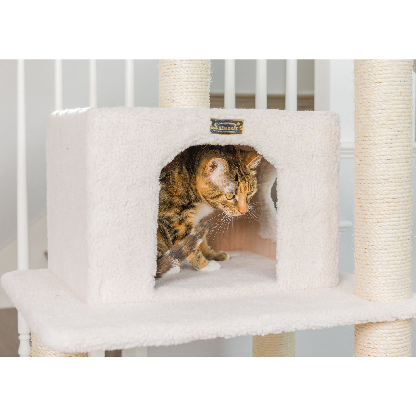 Armarkat Real Wood 78-Inch Ivory 6-Level Cat Tree
