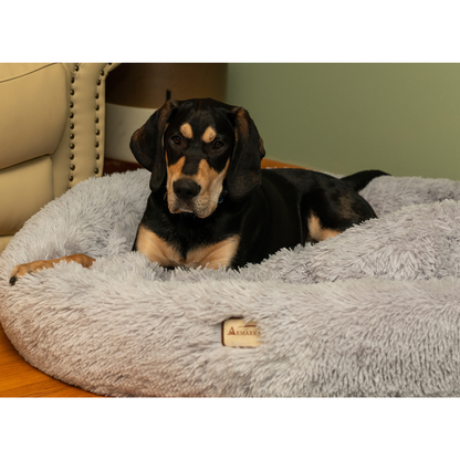 Armarkat Extra Large Fluffy Round Cat Bed, Gray