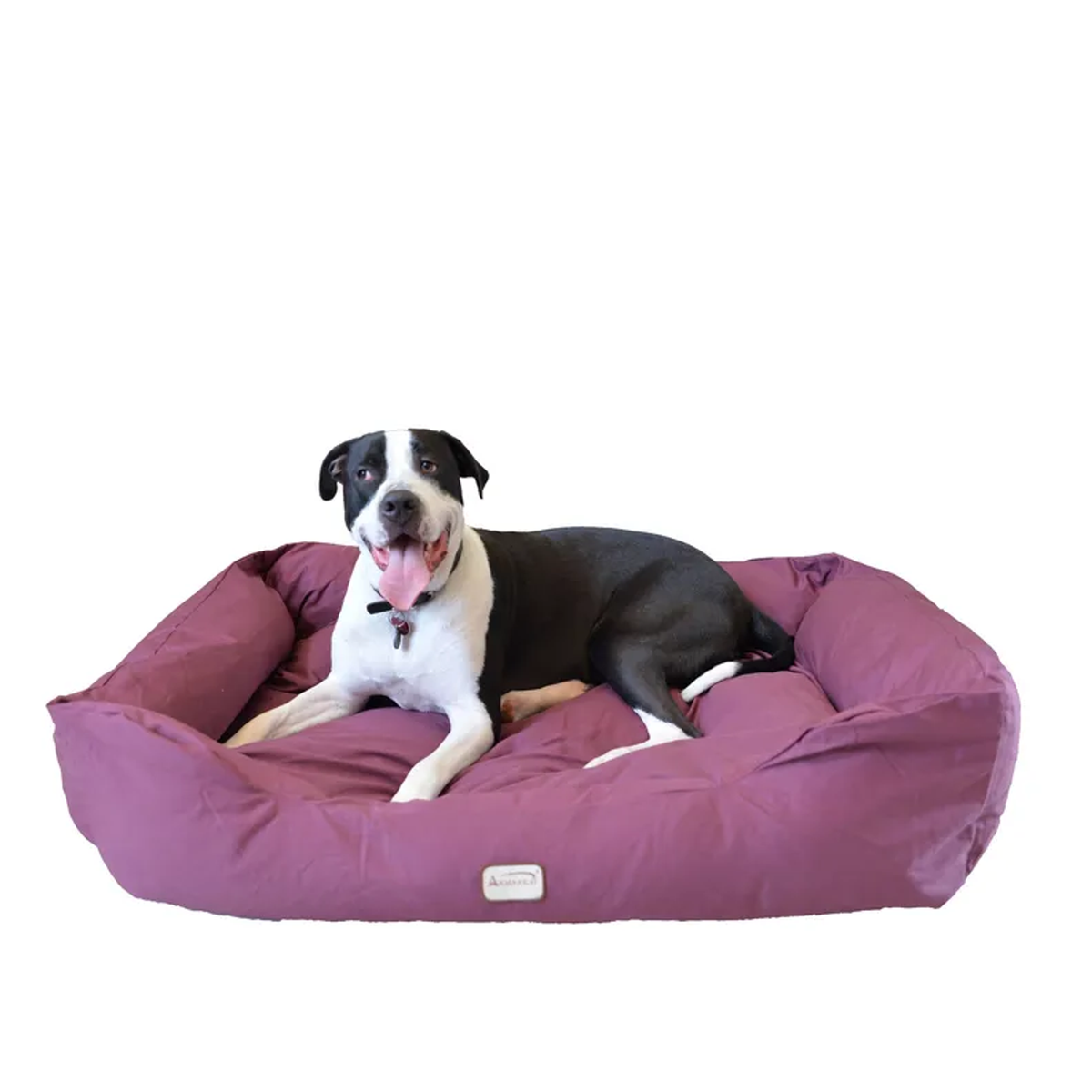 Armarkat Bolstered Dog Bed, Burgundy