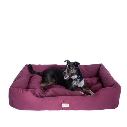 Armarkat Bolstered Dog Bed, Burgundy