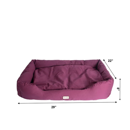 Armarkat Bolstered Dog Bed, Burgundy