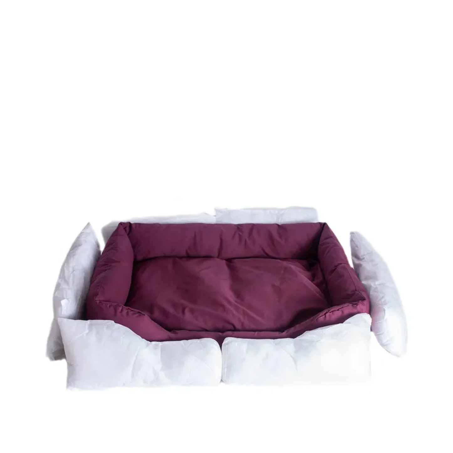 Armarkat Bolstered Dog Bed, Burgundy