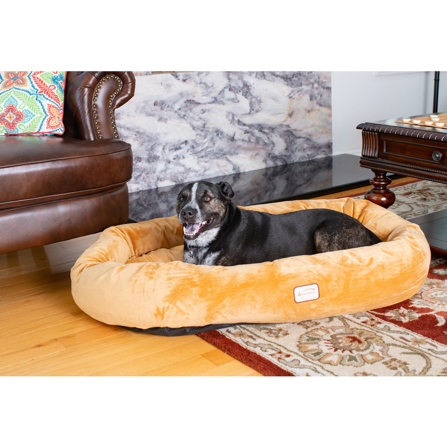Armarkat Bolstered Ultra-Soft Pet Bed and Mat