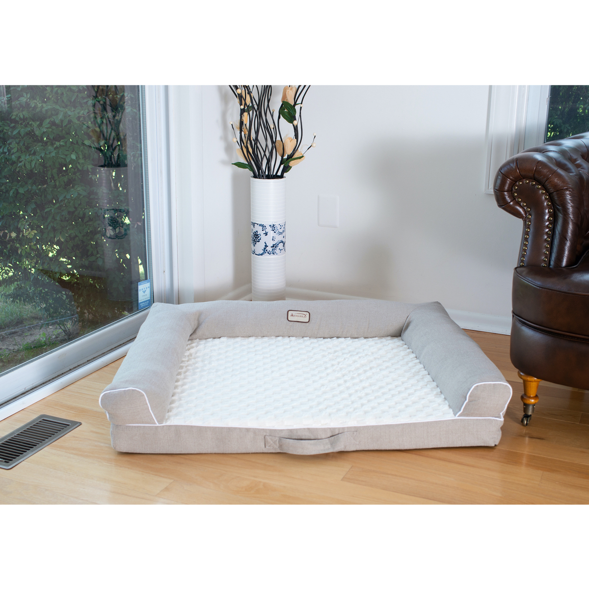Armarkat Medium Bolstered Memory Foam Pet Bed