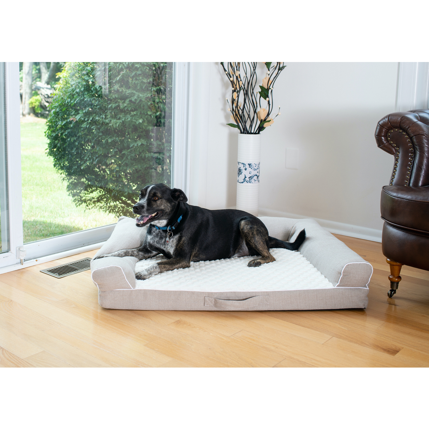 Armarkat Medium Bolstered Memory Foam Pet Bed