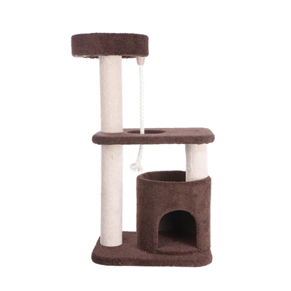 AeroMark 37-inch 3-tier carpeted cat tree condo