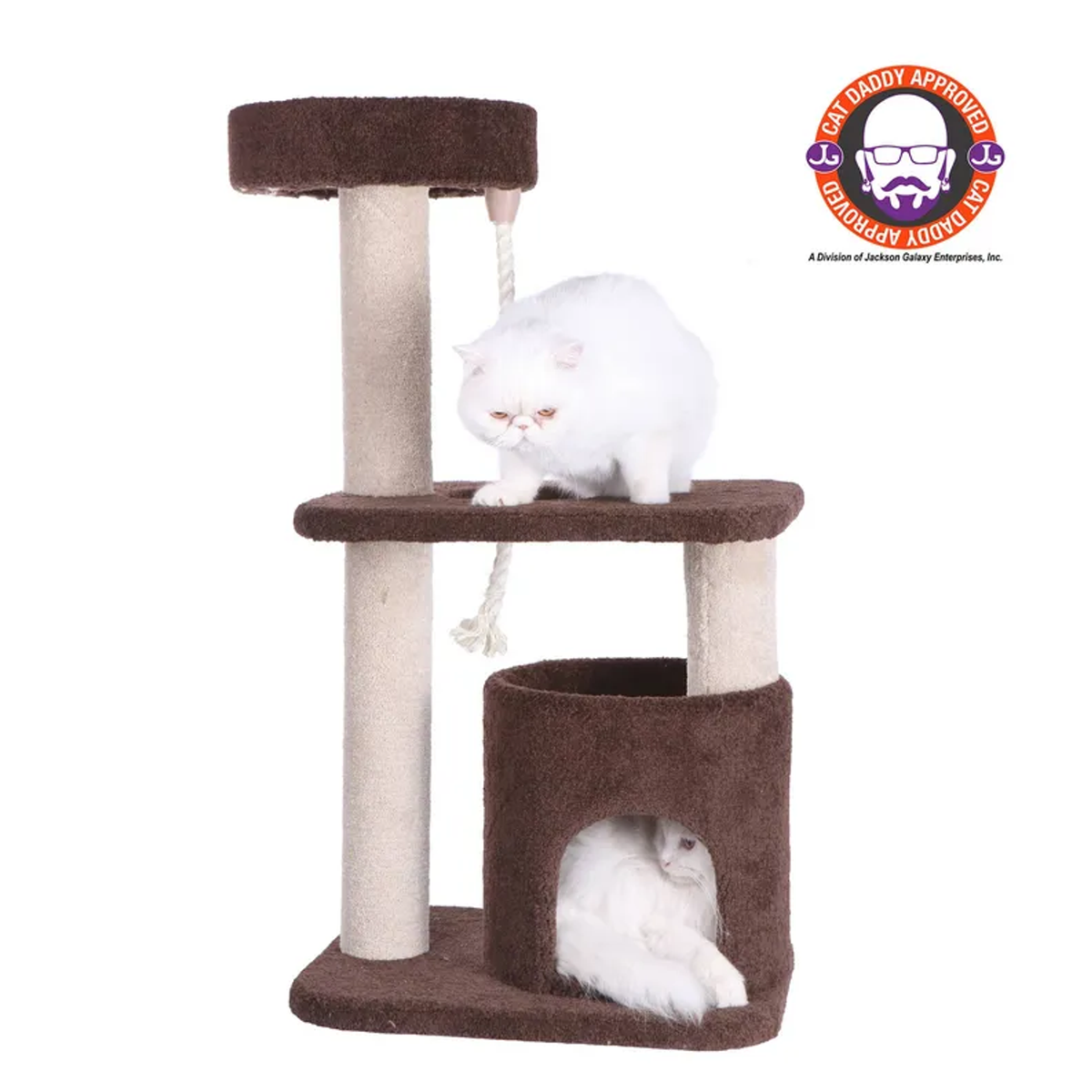 AeroMark 37-inch 3-tier carpeted cat tree condo