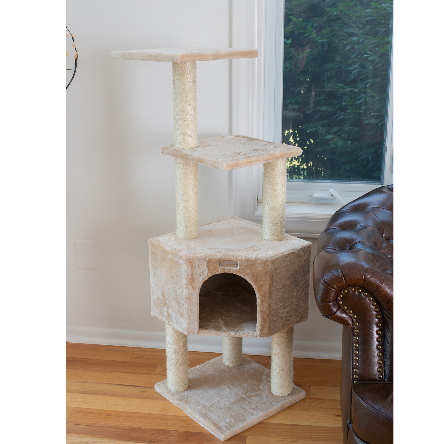 GleePet 48-inch beige cat tree