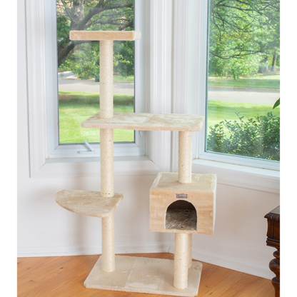 GleePet 57-inch beige cat tree