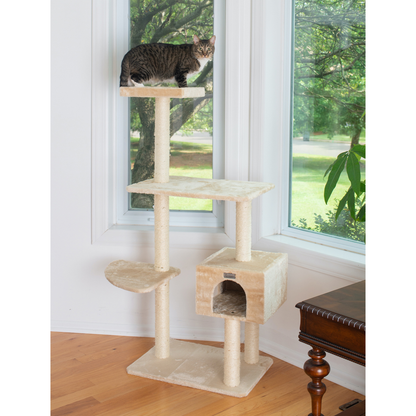 GleePet 57-inch beige cat tree
