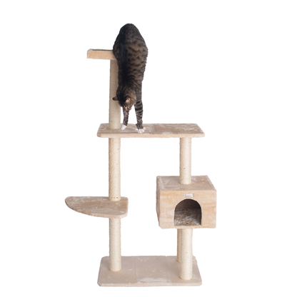 GleePet 57-inch beige cat tree