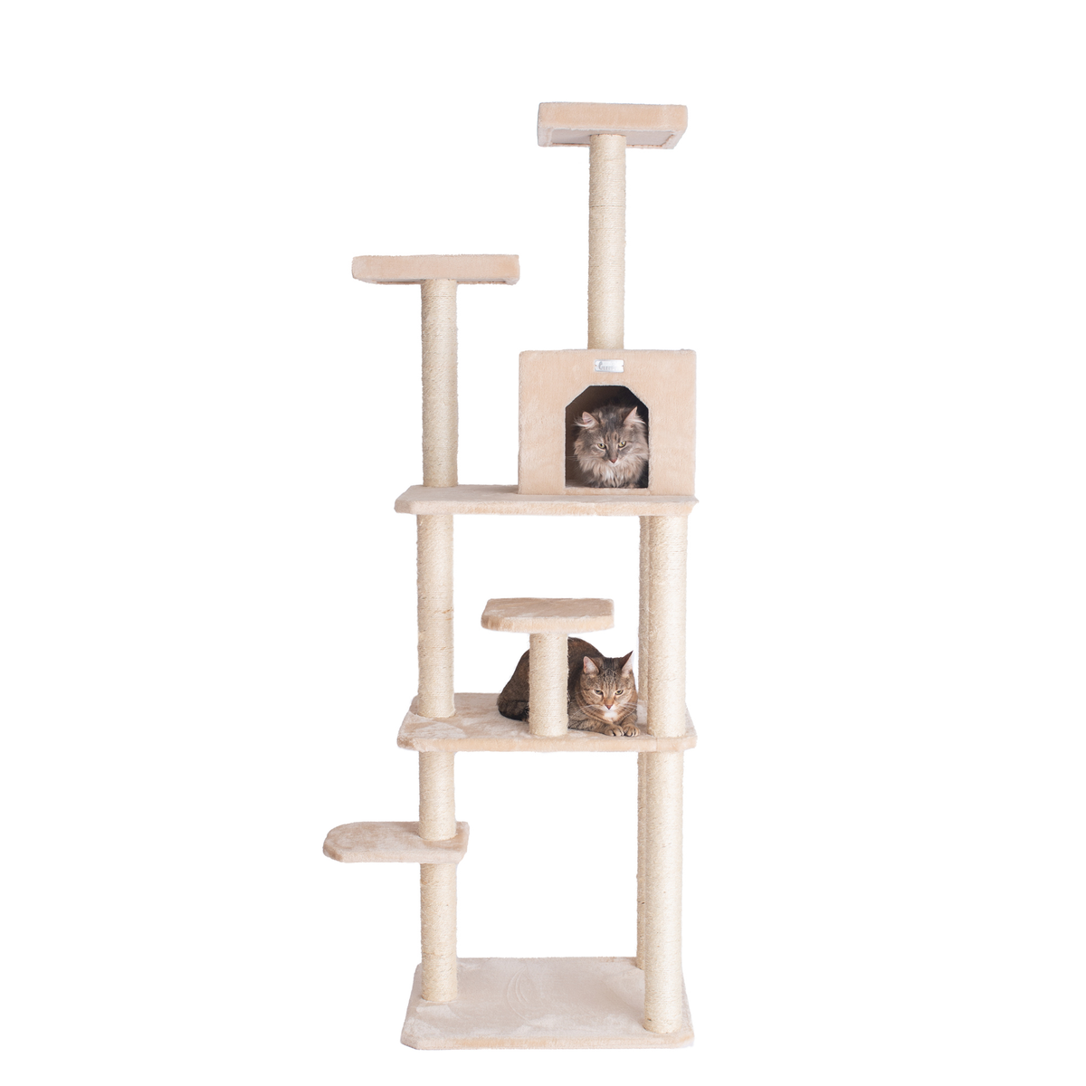 GleePet 74-inch beige cat tree