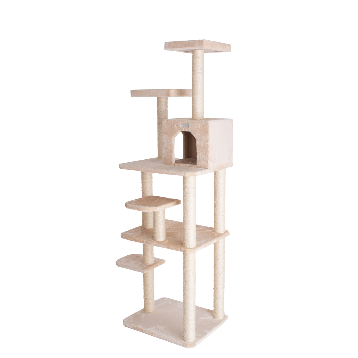 GleePet 74-inch beige cat tree