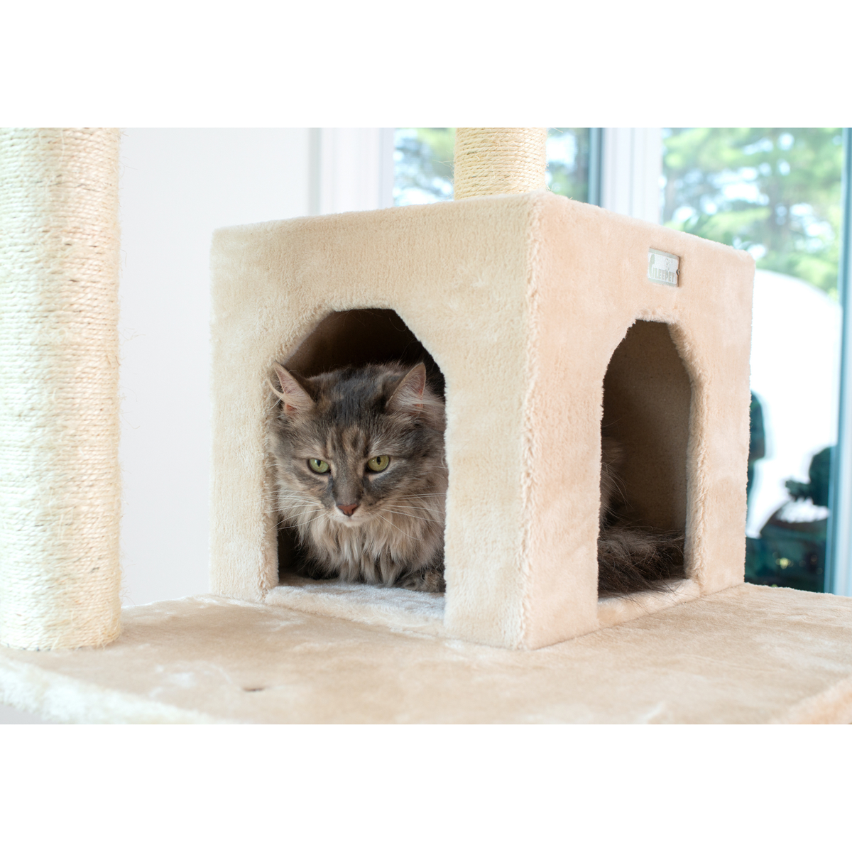 GleePet 74-inch beige cat tree