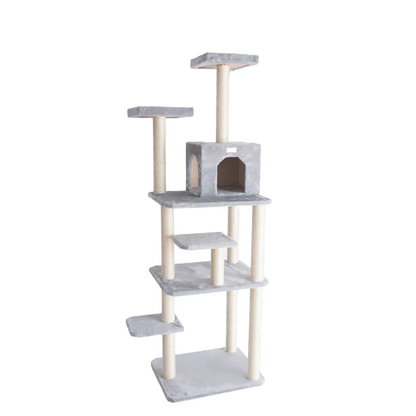 GleePet 74-inch gray cat tree