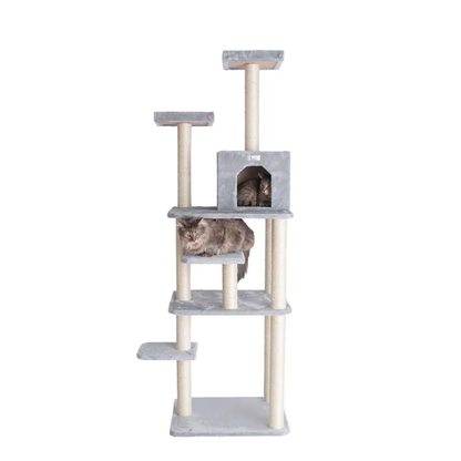 GleePet 74-inch gray cat tree