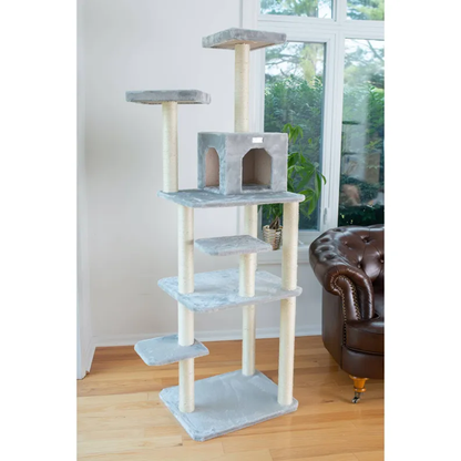 GleePet 74-inch gray cat tree