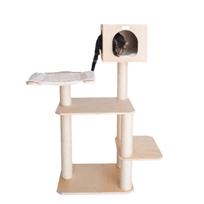 Armarkat Premium Scots Pine 50-Inch Solid Wood Cat Tree