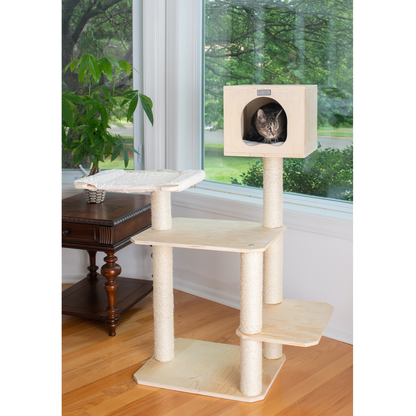 Armarkat Premium Scots Pine 50-Inch Solid Wood Cat Tree