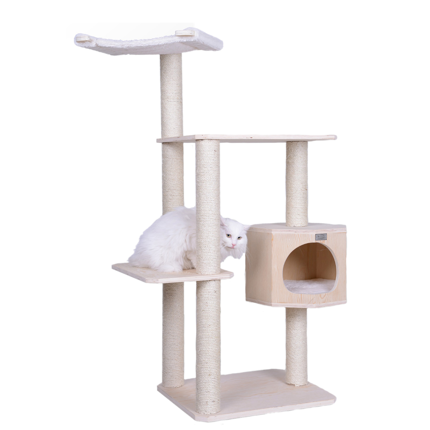 Armarkat Premium Scots Pine 54-Inch Cat Tree, Three Levels