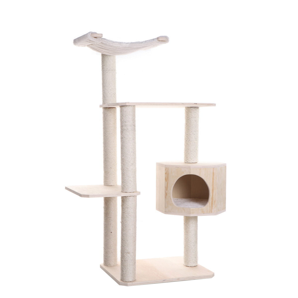 Armarkat Premium Scots Pine 54-Inch Cat Tree, Three Levels