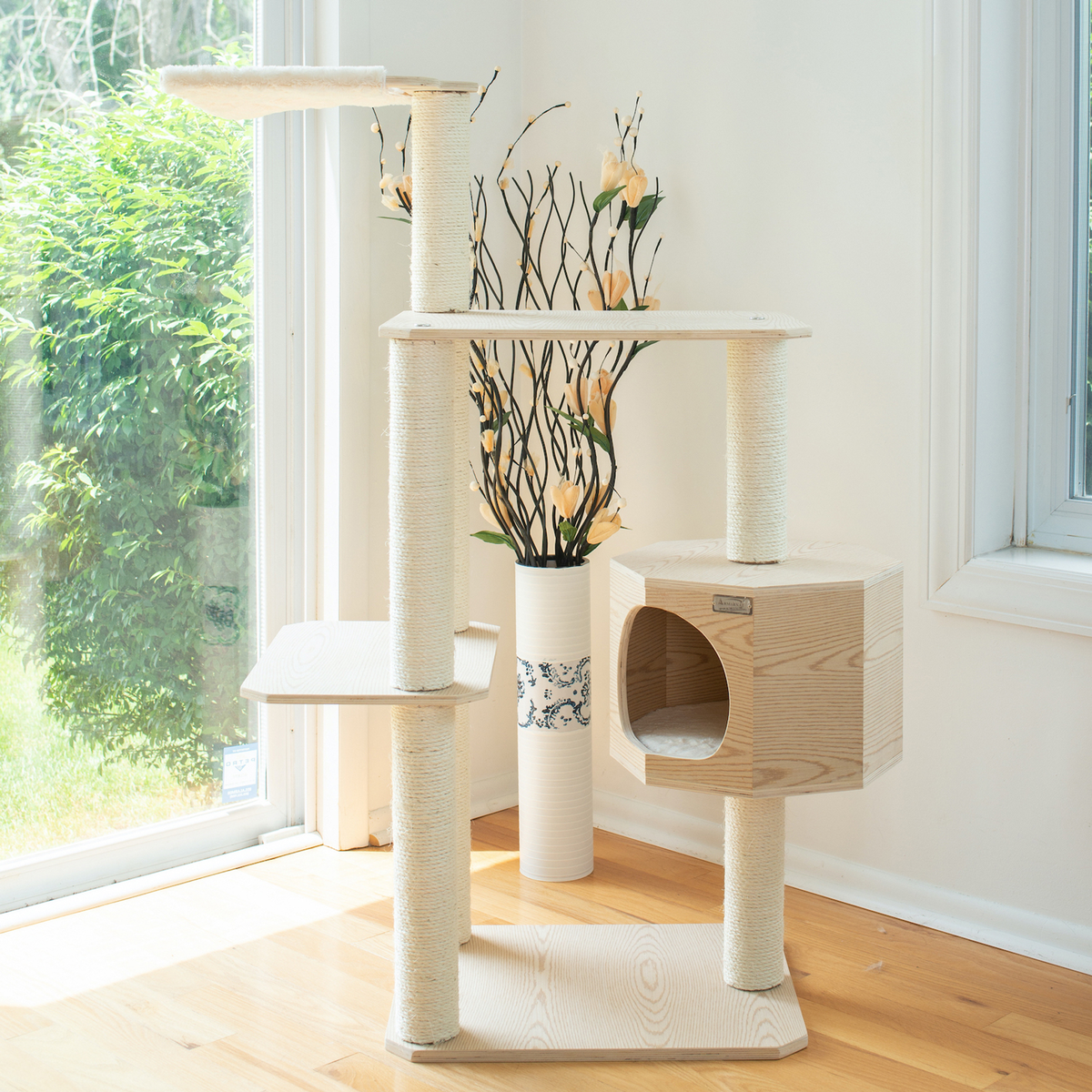 Armarkat Premium Scots Pine 54-Inch Cat Tree, Three Levels