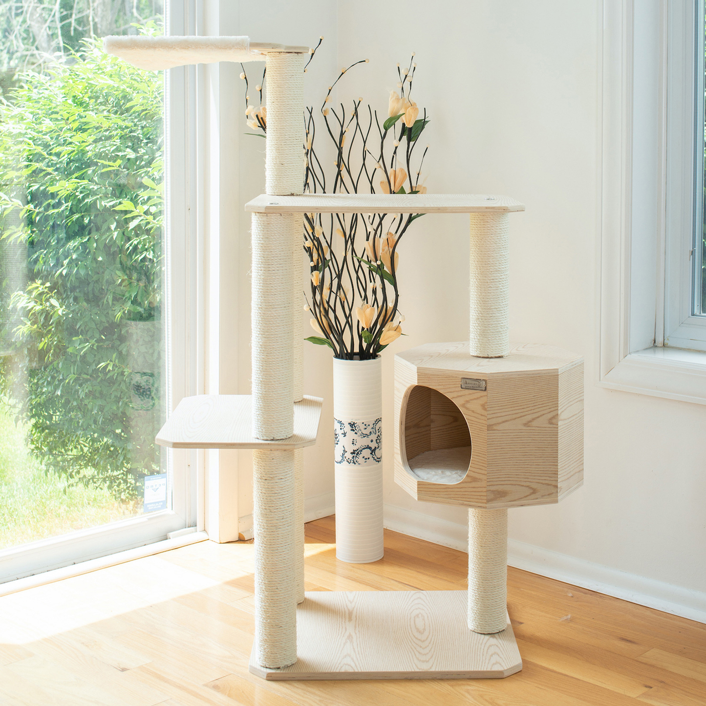 Armarkat Premium Scots Pine 54-Inch Cat Tree, Three Levels