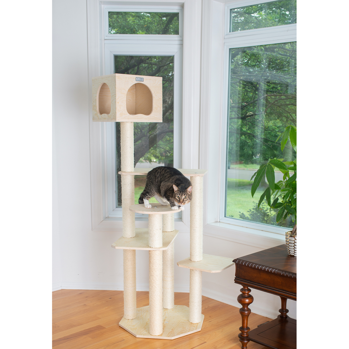 Armarkat Premium Scots Pine 69-Inch Cat Tree, Five Levels