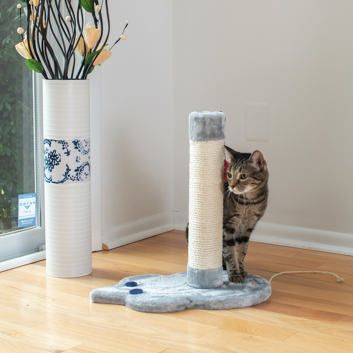 Armarkat Mouse-Shape Cat Scratcher with Rope Toys