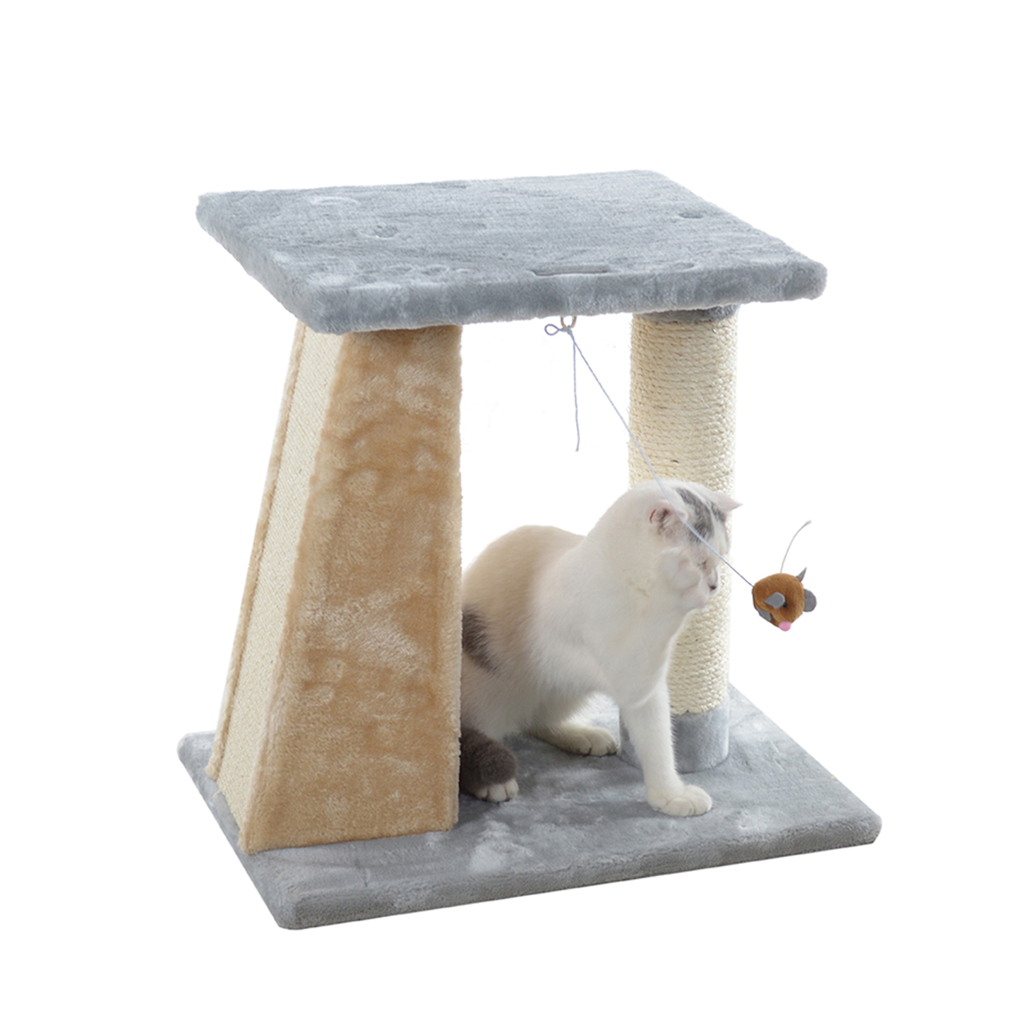 Armarkat 2-Level Real Wood Platform Cat Scratcher Post
