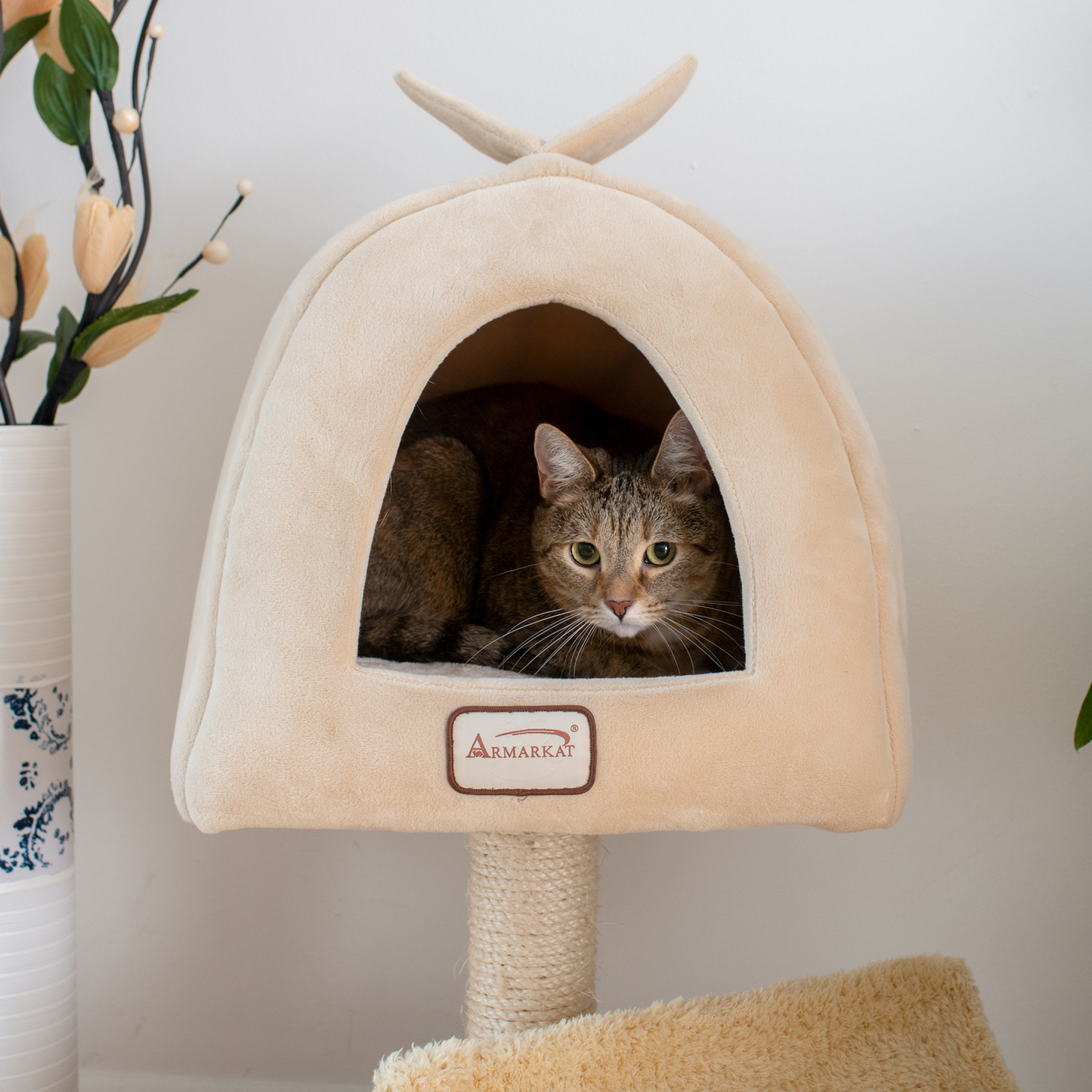 Armarkat 3-tier cat condo with scratching post