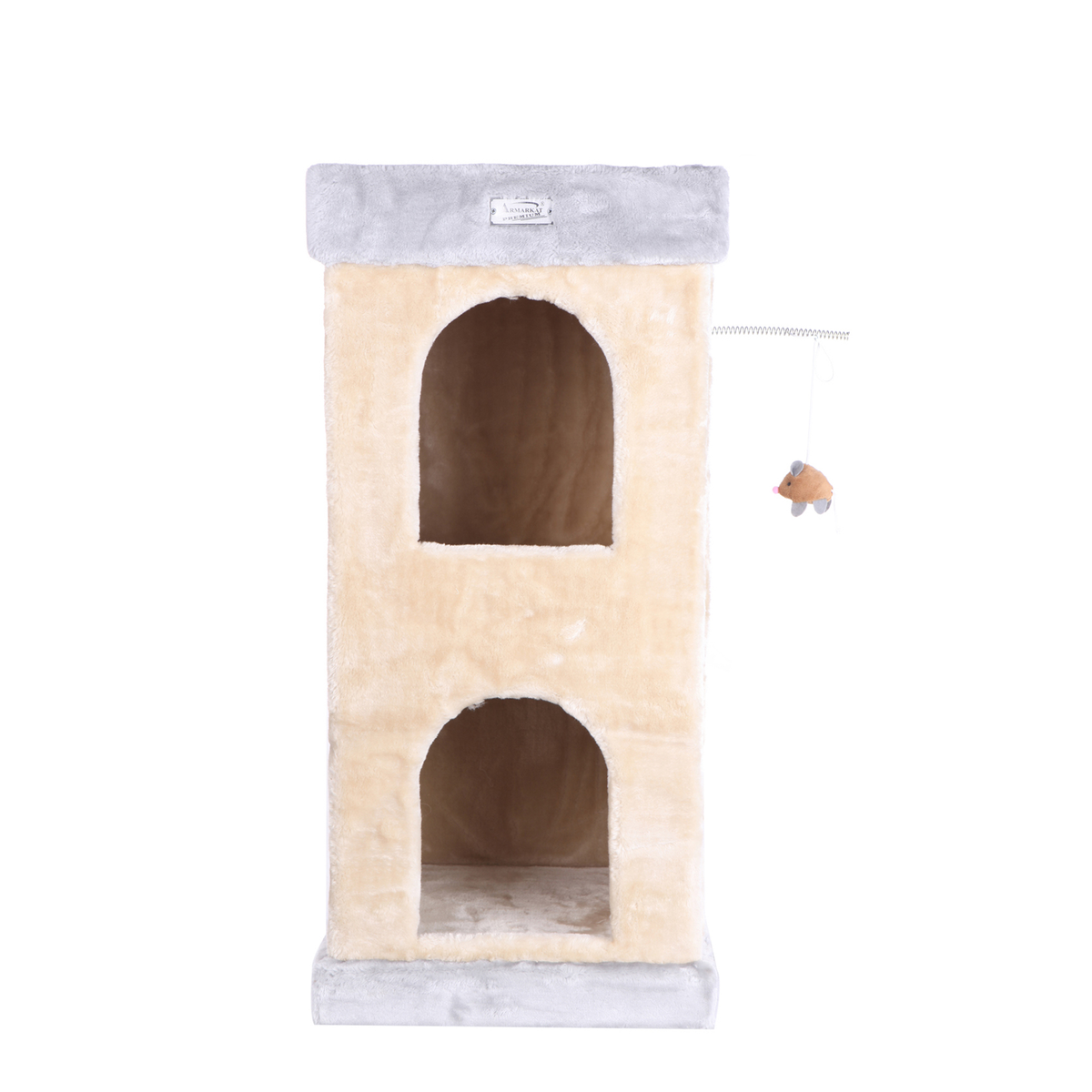 Armarkat Real Wood Double Condo Cat House With Carpet