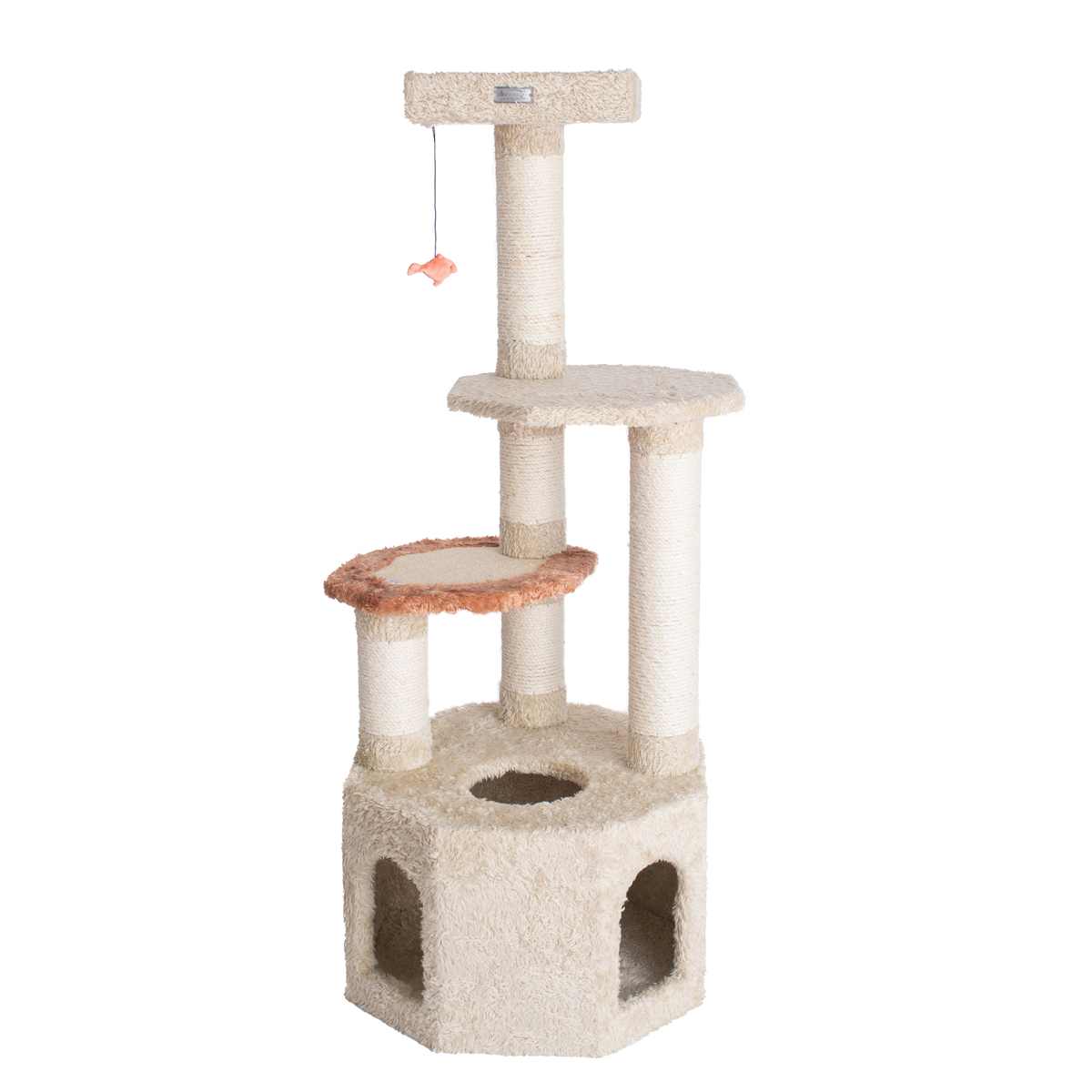 Armarkat khaki carpet cat condo