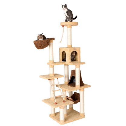 Armarkat 78" Real Wood Cat Climber Play House
