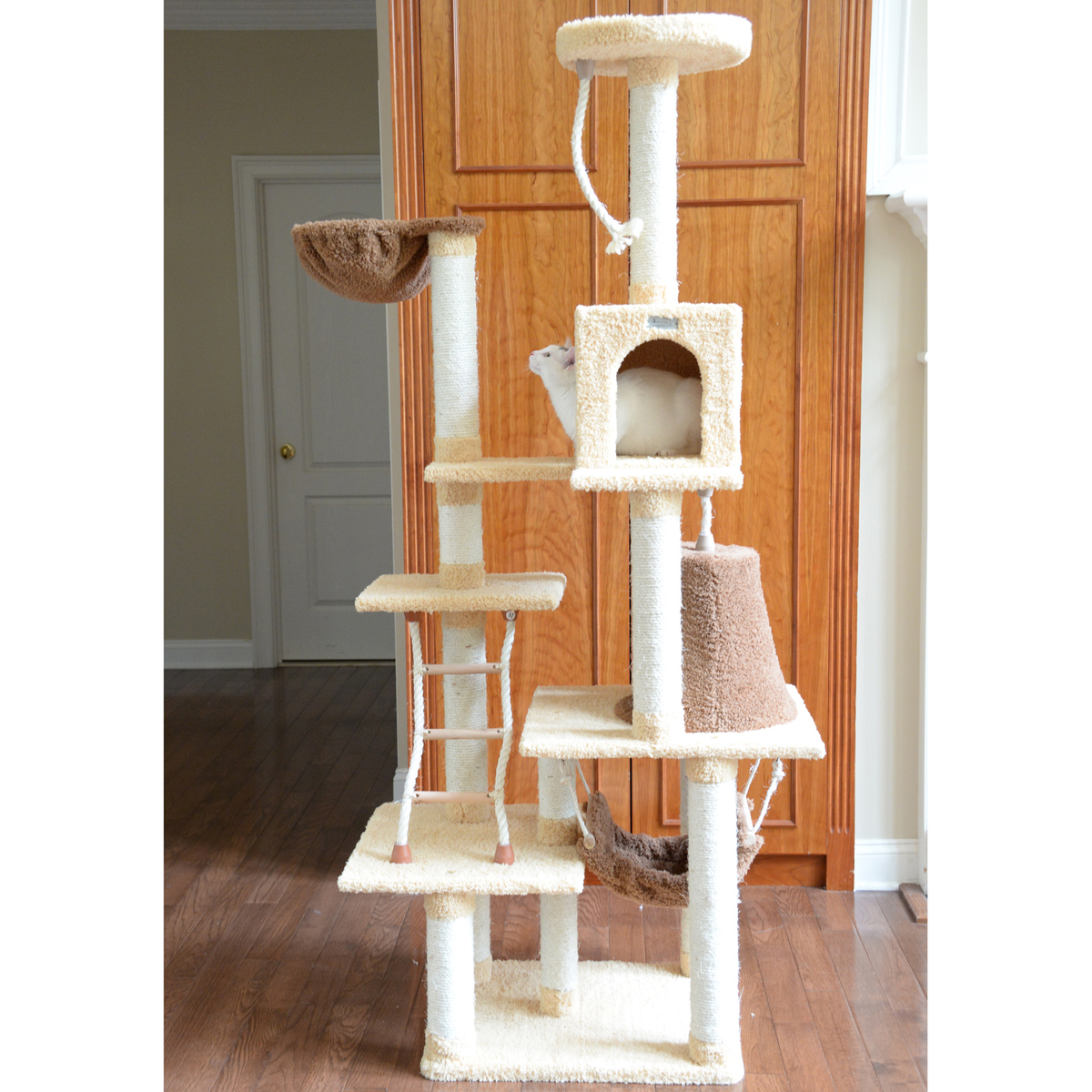 Armarkat 78" Real Wood Cat Climber Play House