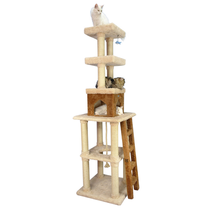 Armarkat 83-inch beige cat tower