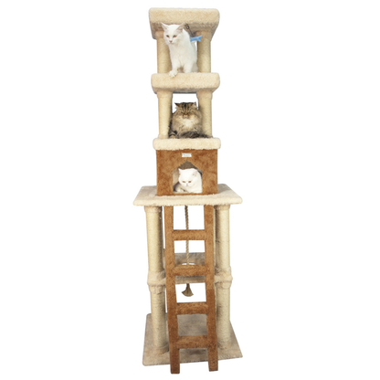 Armarkat 83-inch beige cat tower
