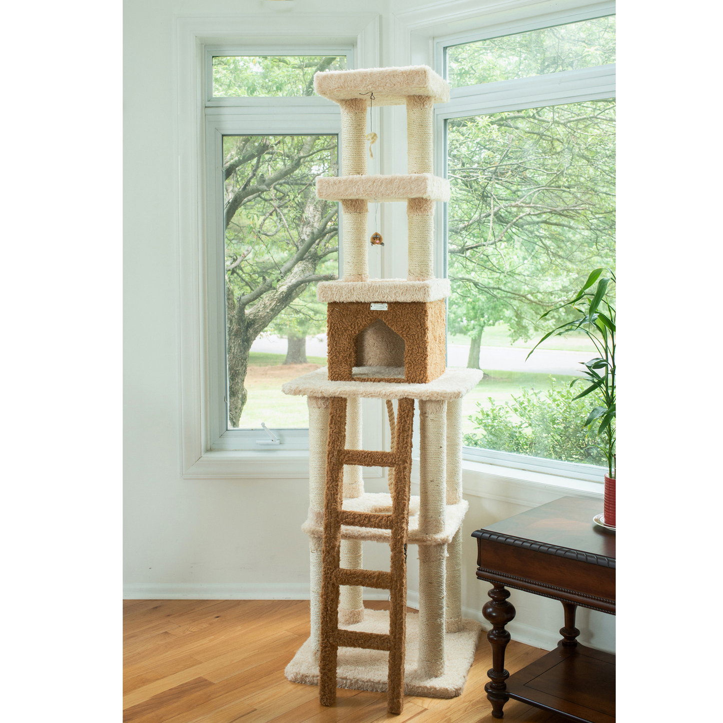 Armarkat 83-inch beige cat tower