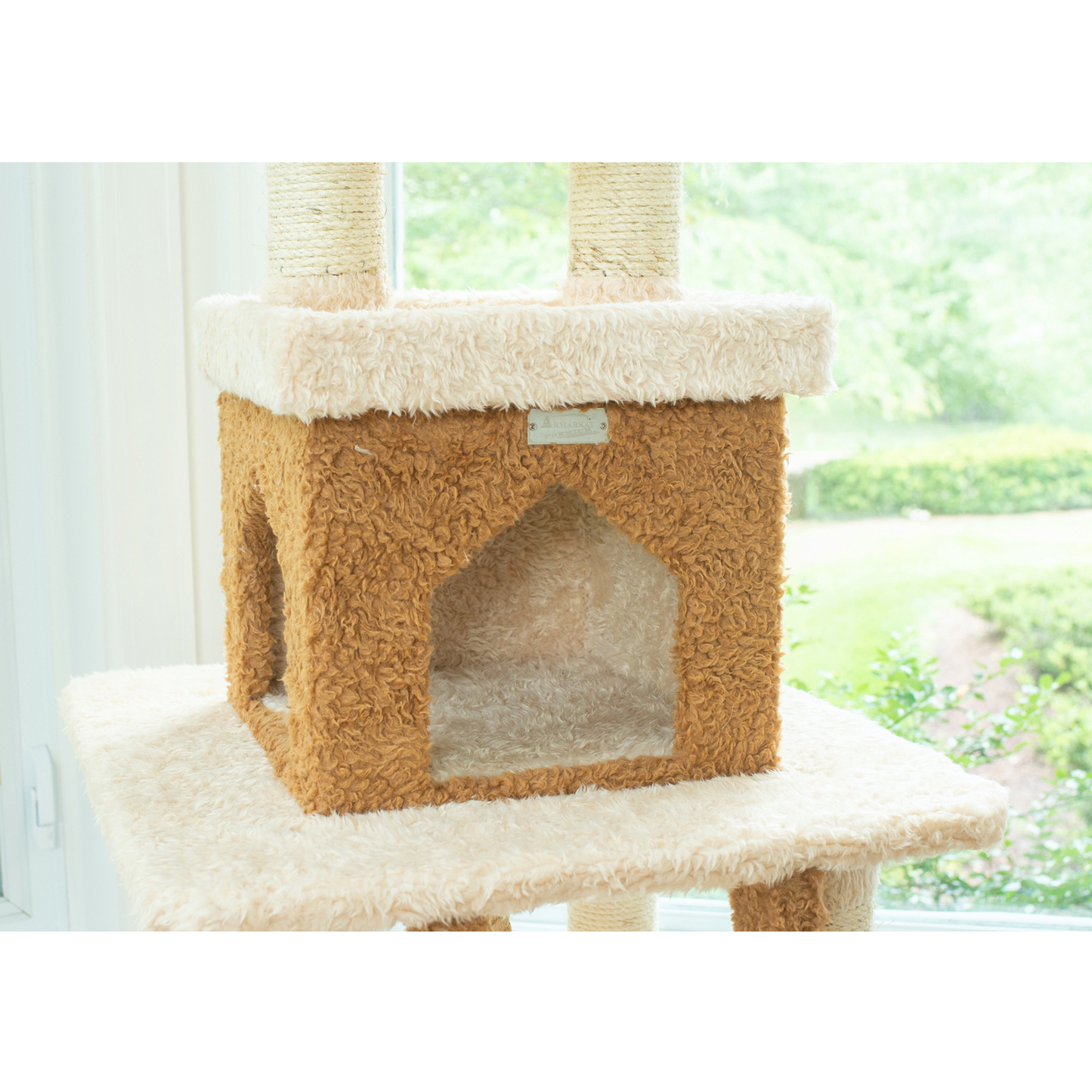 Armarkat 83-inch beige cat tower