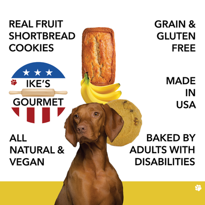Ike's Gourmet Banana Bread Dog Treat Cookies, 8 oz