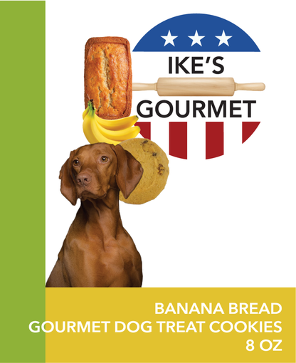 Ike's Gourmet Banana Bread Dog Treat Cookies, 8 oz