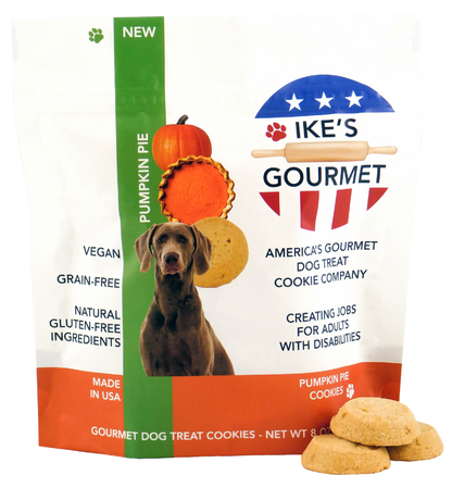 Ike's Gourmet Pumpkin Pie Dog Treat Cookies, 8 oz