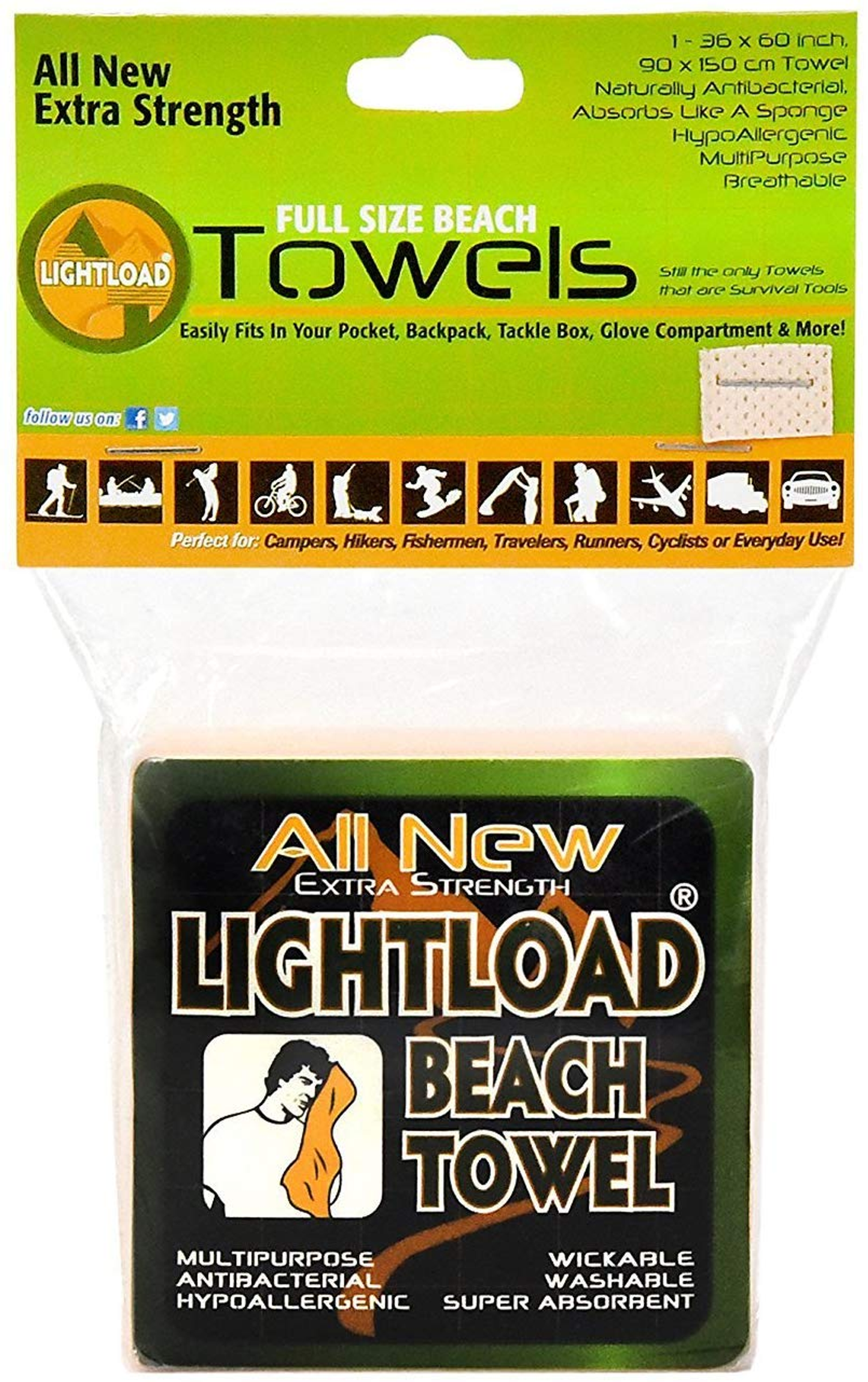 Lightload Extra-Strength Beach Towel (36x60 in)