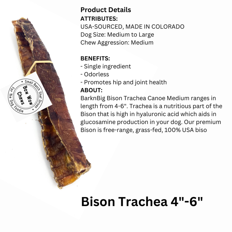 Bow Wow Chews Bison Trachea Canoe Dog Chew