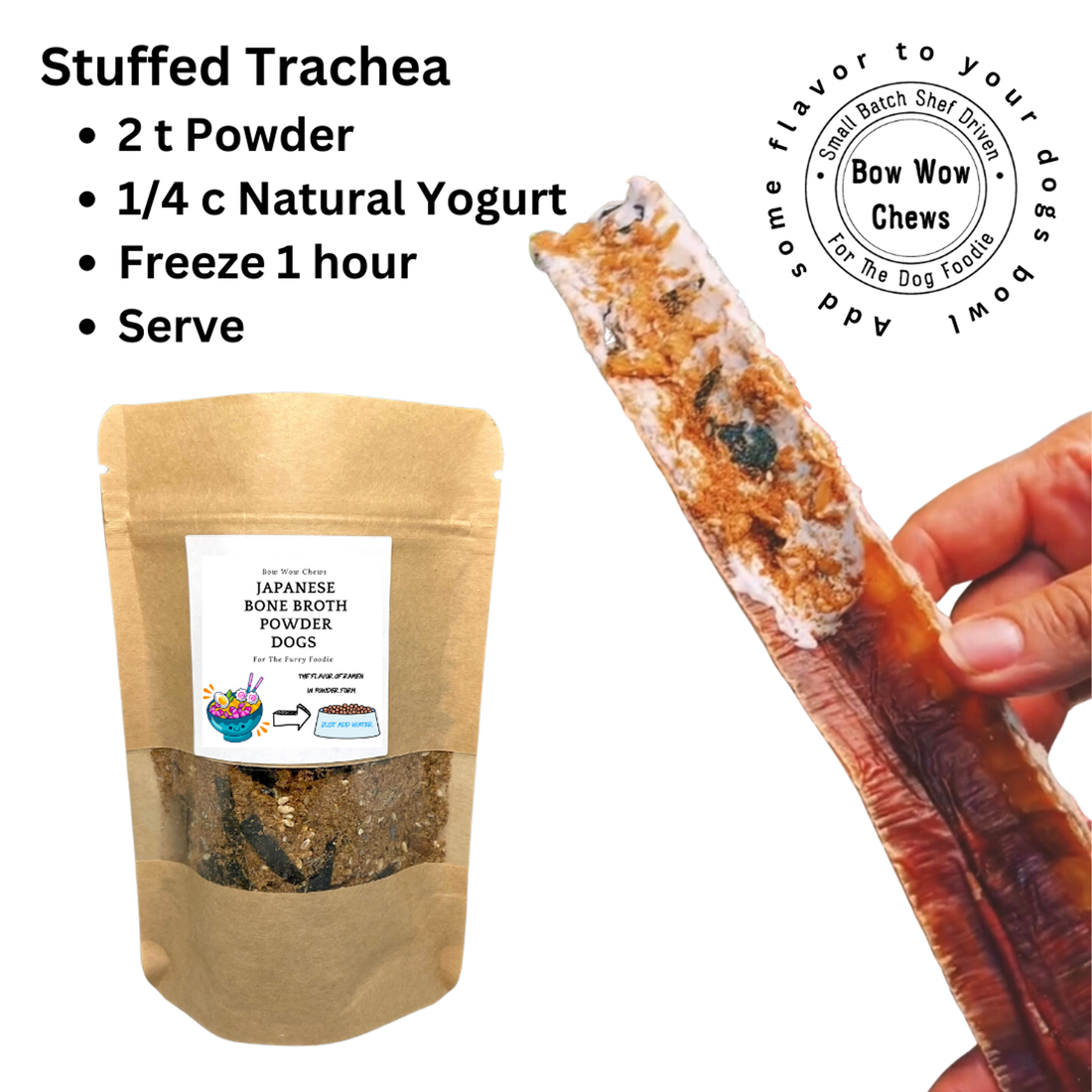 Bow Wow Chews Bison Trachea Canoe Dog Chew