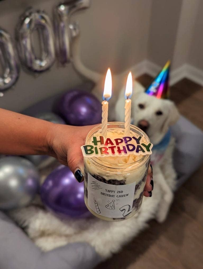 Bow Wow Chews Layered Pawty Cake Jars for Dogs