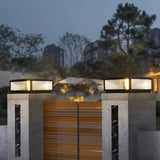 Solar-powered outdoor waterproof post light