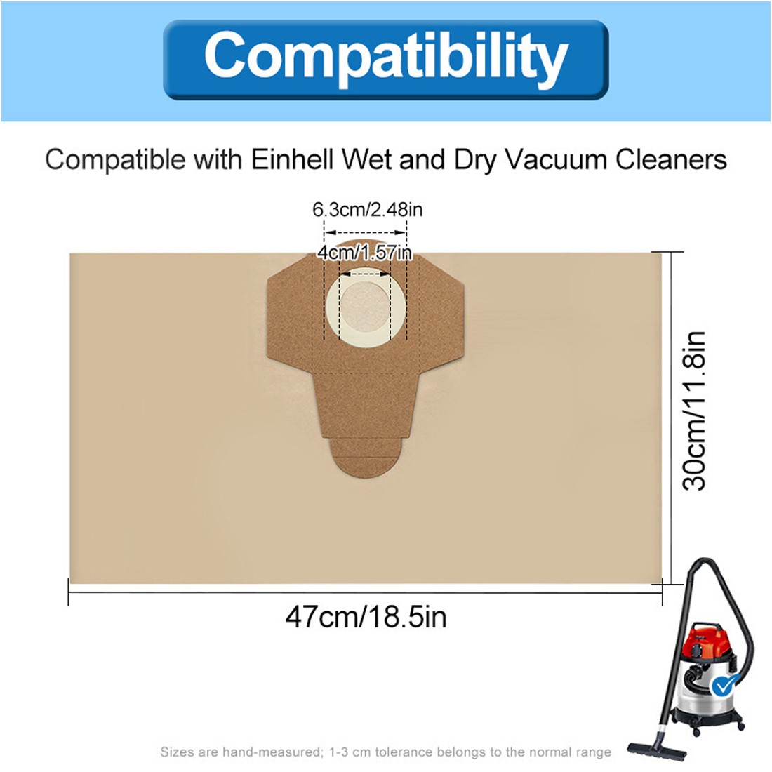10PCS 20L Vacuum Cleaner Dust Bags Filter Set